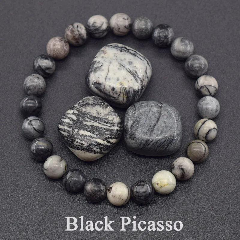 Real 5A Natural Lapis Lazuli Stone Beads Bracelet Homme Elastic High Quality Energy Healing Jewelry for Women Gift for Boyfriend