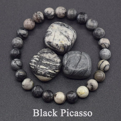 Real 5A Natural Lapis Lazuli Stone Beads Bracelet Homme Elastic High Quality Energy Healing Jewelry for Women Gift for Boyfriend