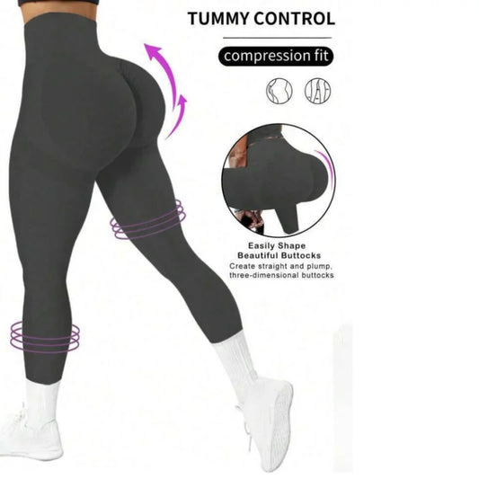 Women's High Waist Seamless Yoga Capri Pants Leggings