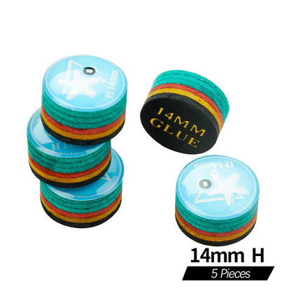 KONLLEN Cue Tips Rainbow Tips 11/14mm Multilayer Cuetips Snooker Hardness S/SS/SX/M/MH/H Pig Skin CRICAL Cue Tip Accessories