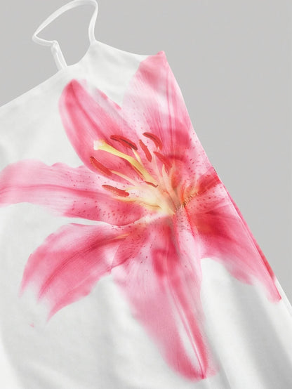 Elegant womens summer dress, resort-style dress