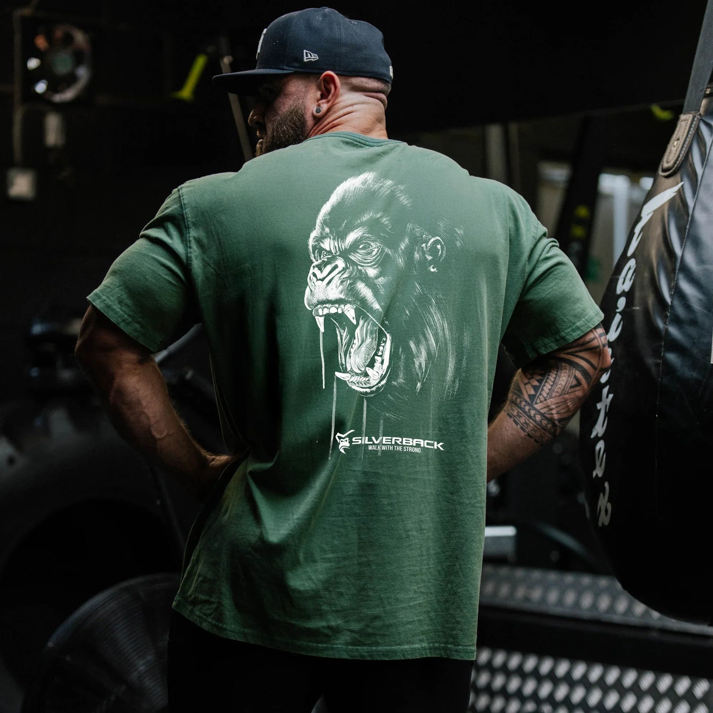 SILVERBACK Men's Oversized Cotton Gym Wear Tee-Shirt
