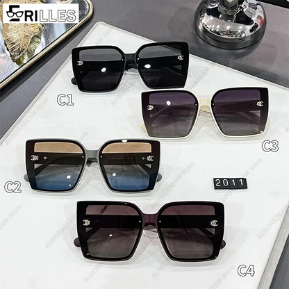 Polarized Oversized Sunglasses Ladies, TAC Lens Anti-Glare, Square Shape UV400, for Street Style and Driving, 2025 New Trendy