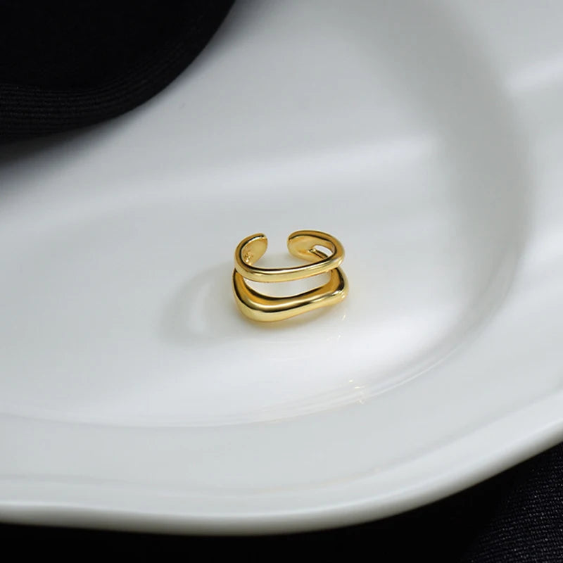 Punk Unregelmäßige Geometrische Ohrmanschetten Ohrringe für Frauen Nicht-Piercing Metall Ohrclip Ohrring Gefälschter Knorpel Mode Schmuck Party