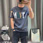 2023 Sommer Neue Mode Street Letter Printing T-Shirts Herren Koreanischer Stil Rundhals Kurzarm Locker Freizeit Baumwoll-Pullover