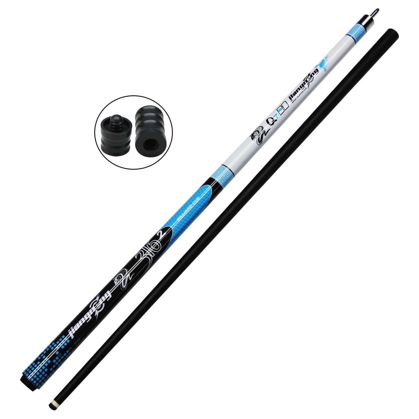 Viper 12.5mm Billiards Cue Bag Set Professional Carbon Fiber American Pool Cue Stick Smooth Shaft for Home and Bar Pool Games