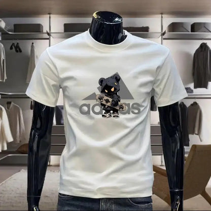 T-Shirt aus amerikanischer reiner Baumwolle mit Rundhalsausschnitt, hochwertiger Luxus, meistverkaufter und angesagter Stil