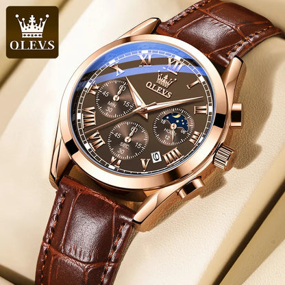 OLEVS Luxus-Herrenuhr für Business – Edelstahl, leuchtend & wasserdicht