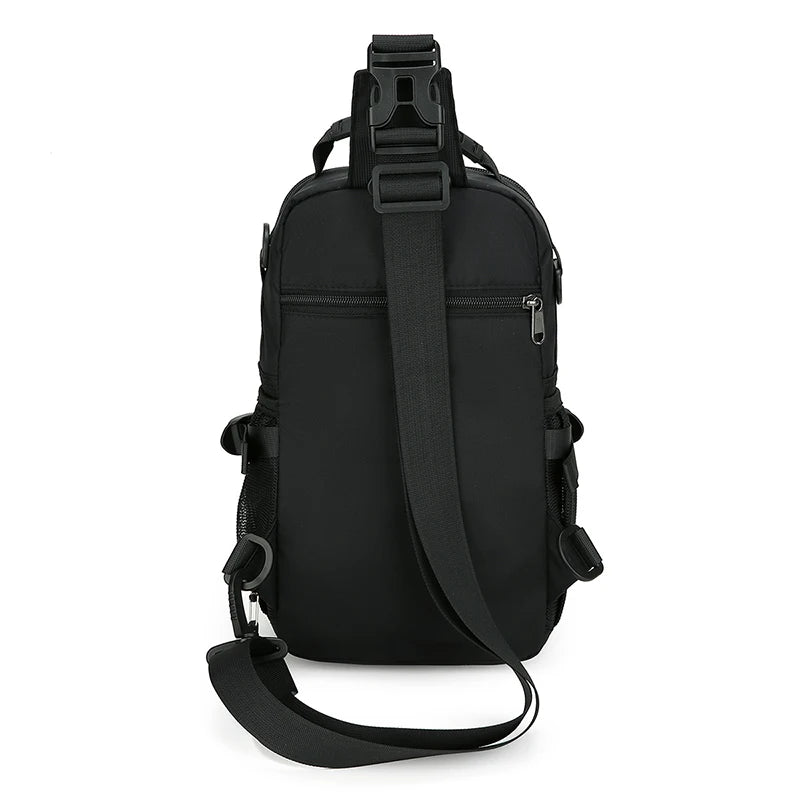 Neutral functional fashionable crossbody bag - chest bag, single shoulder, adjustable shoulder strap, perfect for travel and dai