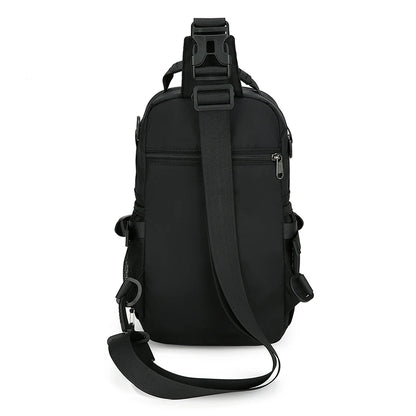 Neutral functional fashionable crossbody bag - chest bag, single shoulder, adjustable shoulder strap, perfect for travel and dai