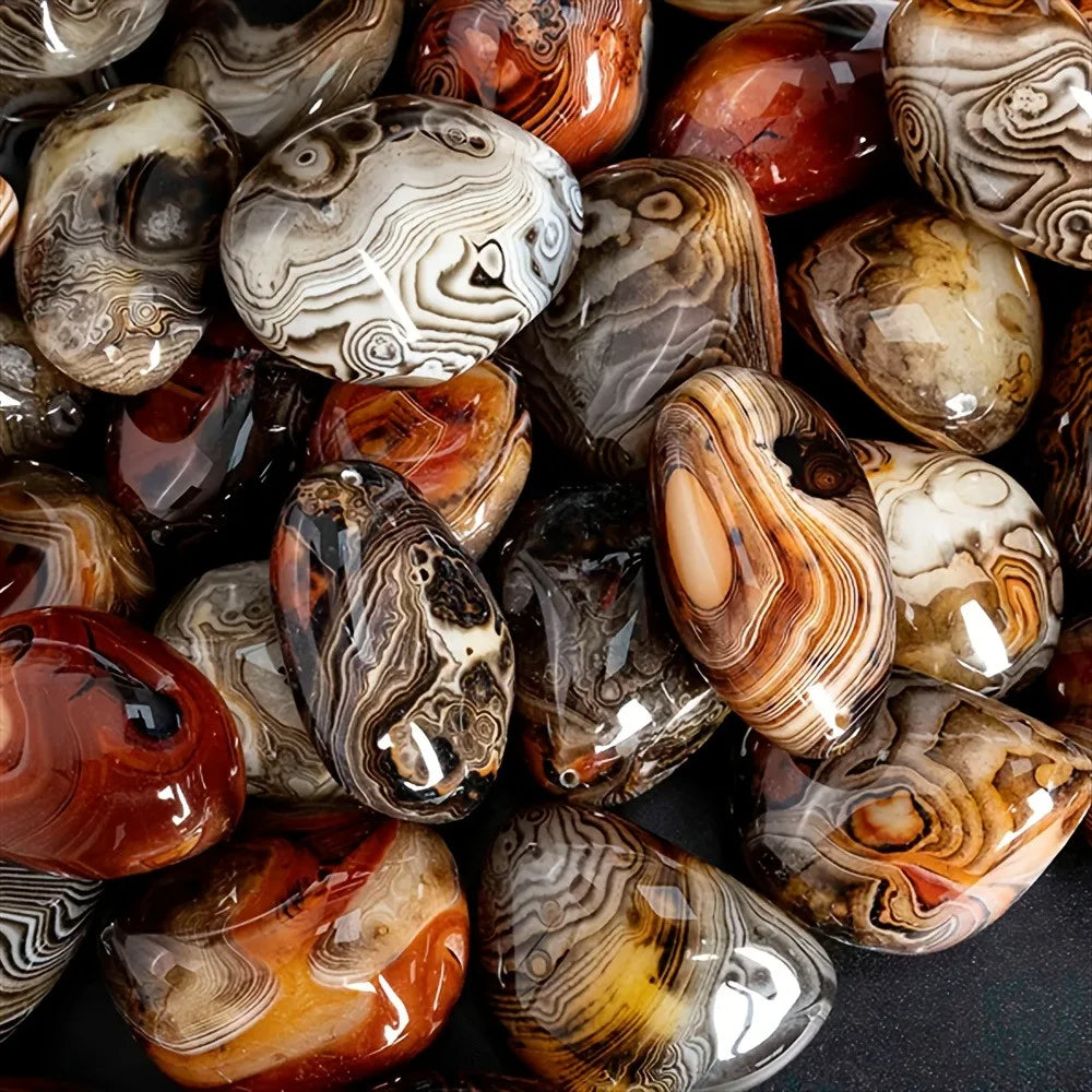 Teglex Natural Sardonyx Agate Palm Stone | Reiki Healing
