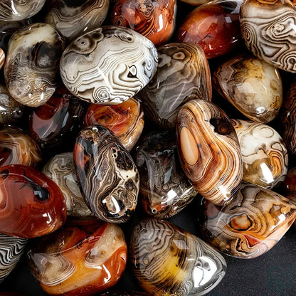 Teglex Natural Sardonyx Agate Palm Stone | Reiki Healing