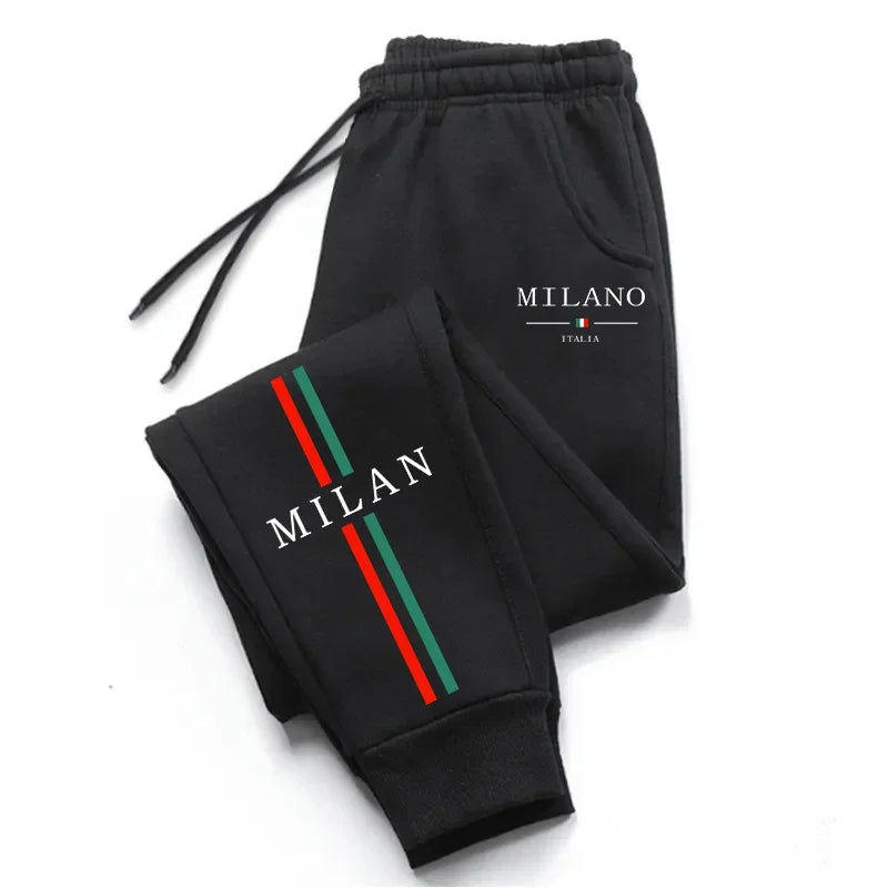 2025 Hot Sale Milan City Printed Jogger Pants High Quality Men's Autumn Winter Casual Sports Sweatpants Outdoor Running Wear
