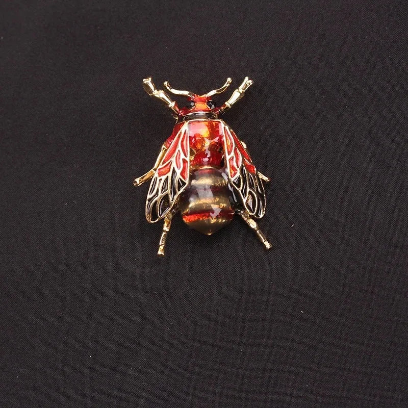 Emaille Hummel Broschen Damen Legierung Gelbe Biene Insekt Brosche Feiertagsgeschenk Broschen Bankettnadeln