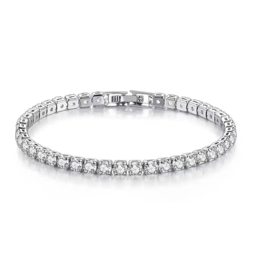 D VVS1 Moissanite Tennis Bracelet Original s925 Sterling Silver 2mm/4mm/5mm Full Diamond Bracelets for Women Man Gift
