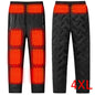 Heated Pants for Men Women, Thick Electric 10 Zones Heating Trousers Winter Outdoor Warm Thermal Trousers (Battery Not Included)