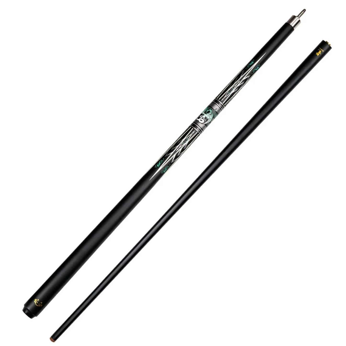 12.75mm Low Deflection Glass Fiber Shaft Pool Cue Maple Butt with Stainless Steel Quick Release Joint and Multi-Layer Tip