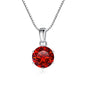 JoyceJelly 1 CT Real Moissanite Pendant Necklace For Women Royal Blue Color Moissanite 925 Sterling Silver Wedding Fine Jewelry