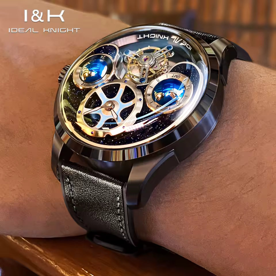 IDEAL KNIGHT 6805 Blue Earth Tourbillon Watch