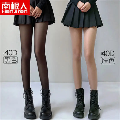 Women JK Black Stockings 6 Thickness Skin Silk Pantyhose Summer Ultra Thin Anti-hook Silk Nylon Stocking Female Sheer Tights