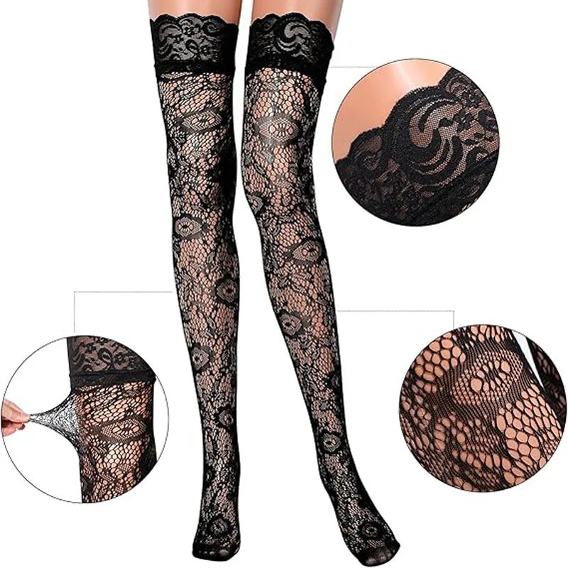 Plus Size XXXL Fishnet Lace over knee long Socks Women Oversize stockings for summer 2026 fashion NEW woman girls ladies sock XL