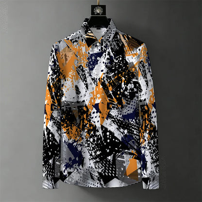 Men's Abstract Graffiti Print Casual Shirt