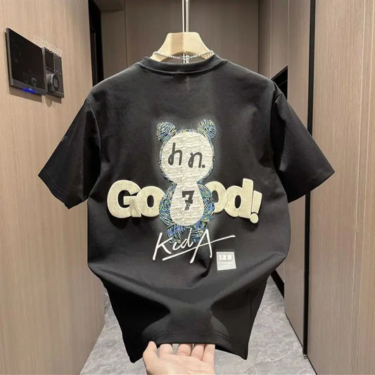 Men's Cartoon Couple T-Shirt – Slim Cotton Tee Shirt