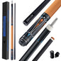 Kovllen pool cue with components and packaging on a white background