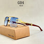 2024 Square Sunglasses For Men New Luxury Vintage Designer Rimless Sunglasses Women Trendy Fashion Glasses Gafas De Sol Hombre