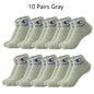 5/10/20 Paar Herren Knöchelsocken Baumwolle Klassische Markenmode Schwarz-Weiße Socken Atmungsaktive Mesh Sportsocken für den Sommer