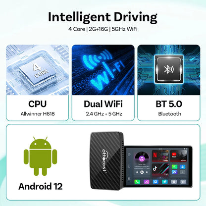 OTTOCAST Play2 Video Pro Carplay Ai Box Kabelloser Android Auto Adapter Integriertes Youtube Netflix Für VW Benz Ford 99% der Autos