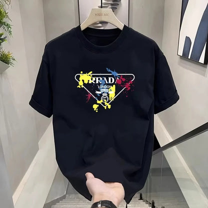 2025 Fashion Luxusmarke Bedrucktes Damen-T-Shirt Reines Baumwoll-T-Shirt Marken Atmungsaktives T-Shirt Herren Street O-Neck T-Shirt Oberteile