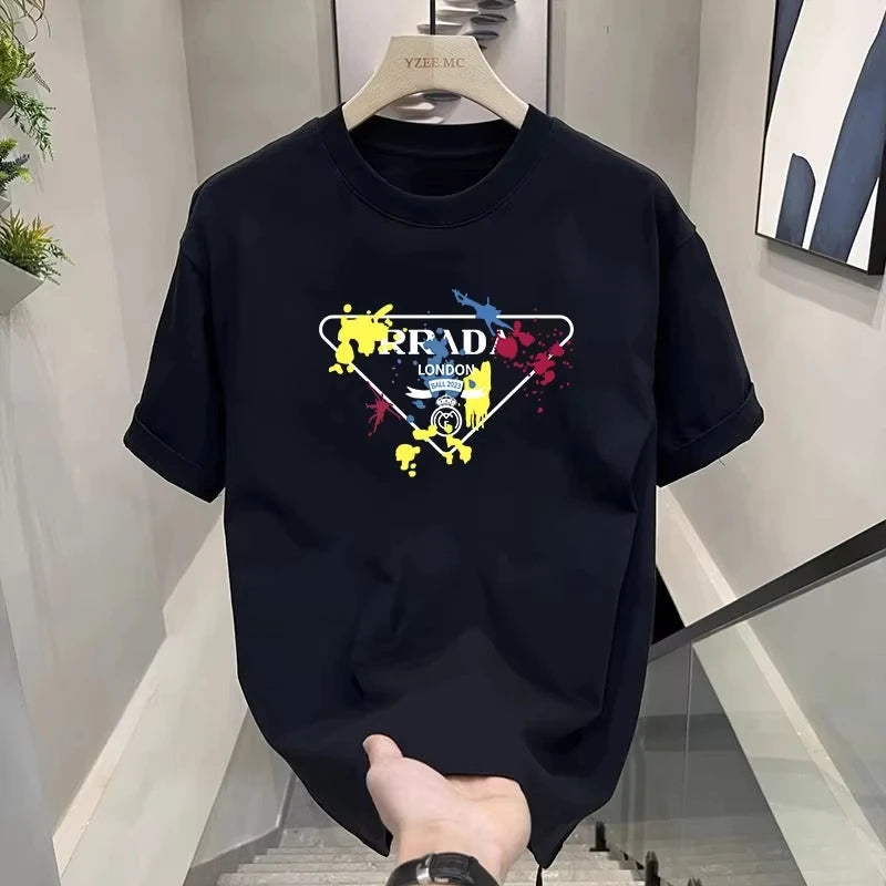2025 Fashion Luxusmarke Bedrucktes Damen-T-Shirt Reines Baumwoll-T-Shirt Marken Atmungsaktives T-Shirt Herren Street O-Neck T-Shirt Oberteile