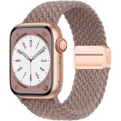 Geflochtenes Armband für Apple Watch 44mm 40mm 45mm 49mm 41mm 38mm Schnallenarmband iWatch Series SE 7 3 6 8 9 Ultra 2 Magnetisches Armband