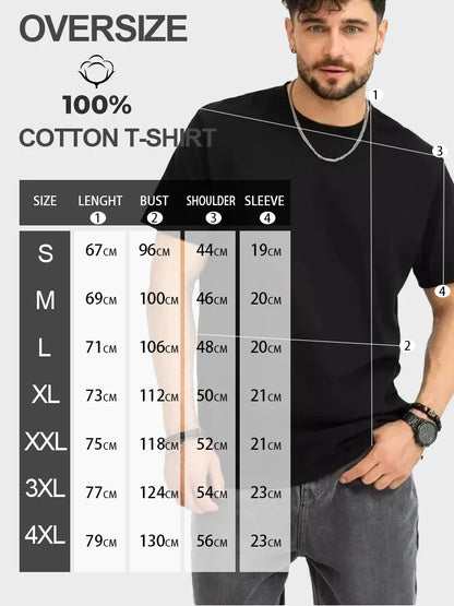 Short-sleeved Pure Cotton Summer Round-neck Trendy Printed Men's Casual and Versatile Half-sleeved Loose New Top
