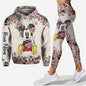 Customized Name Mickey Hoodie Women Hoodie Set Mickey Yoga Pants Sweatpants Women Disney Yoga Hoodie Leggings Fashion Sportswear