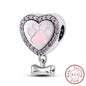 Charm 925 Sterling Silver Pink Pendant Charm Fit Original Charm Bracelet Necklace Beads DIY Jewerlry Accessories