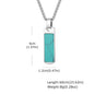 Trendy Pendant Necklaces for Men Boys,Square Natural Stone Stainless Steel Necklaces,Hip Hop Cool Healing Jewelry Gifts