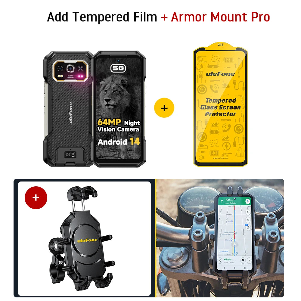 Teglex Ulefone Armor 27 Pro 5G Robustes Smartphone | 10600mAh | 64MP Nachtsicht | 24GB | IP68