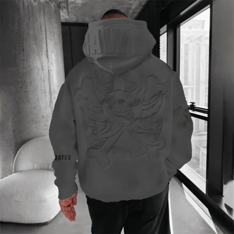 25 A best-selling men's pure cotton sweatshirt in collaboration with the Japanese anime One Piece for daily commuting and sports