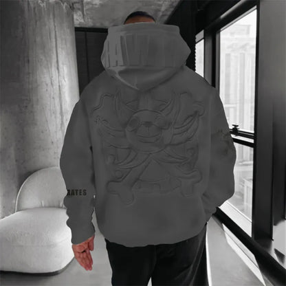 25 A best-selling men's pure cotton sweatshirt in collaboration with the Japanese anime One Piece for daily commuting and sports