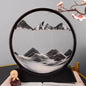 3D Moving Sand Art Picture Round Glass Deep Sea Sandscape Hourglass Quicksand Craft Flowing Sand Painting Office Home Decor Gift