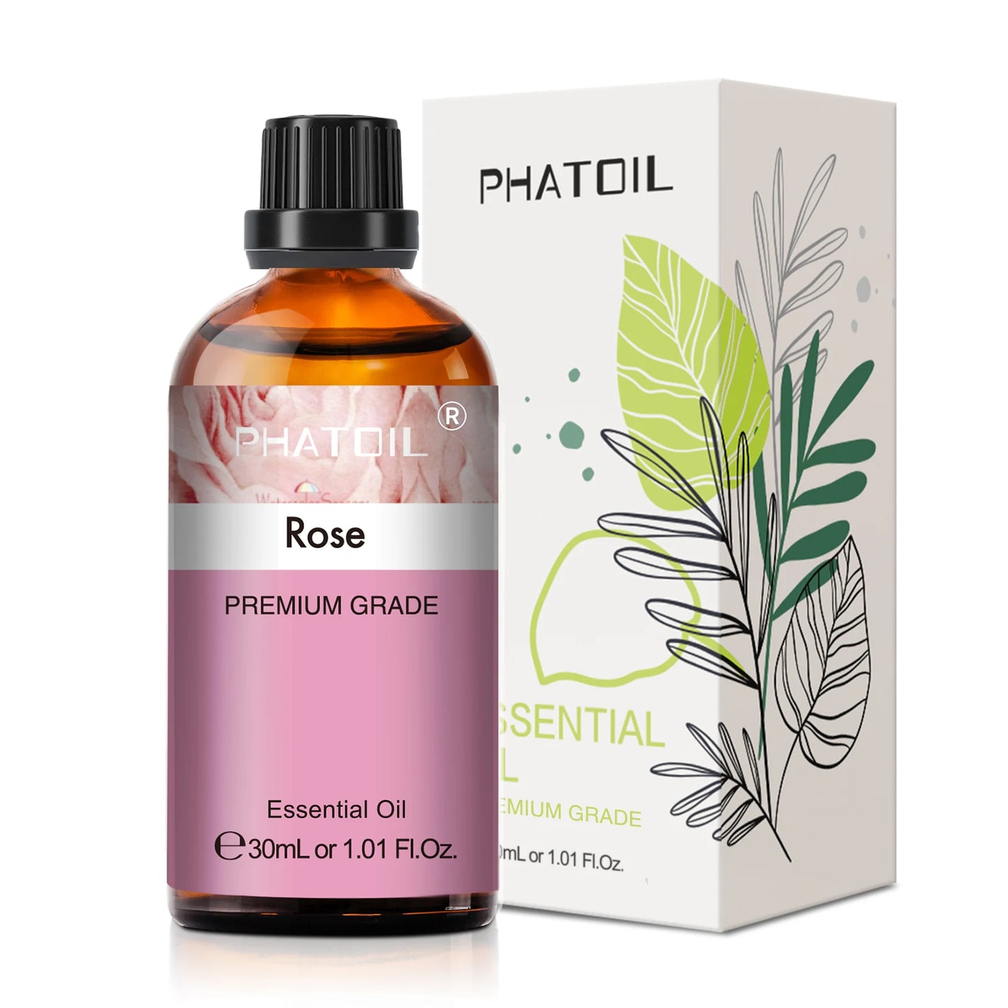 PHATOIL 1 Stk. Ätherisches Aromatherapieöl 30ml Zitrone Eukalyptus Lavendel Bergamotte Jasmin Wacholder Rose Vanille Ätherisches Aromaöl