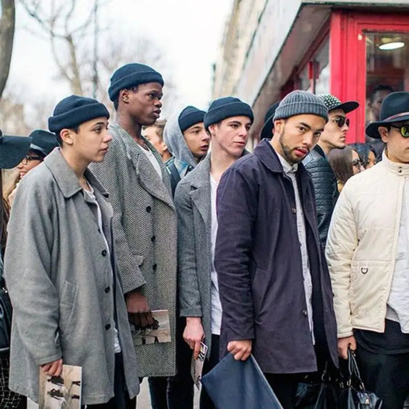 Rimiut Strickmütze für Herren & Damen Mützen Wolle Mode Einfache Warme Mütze Beanies Einfarbig Herbst Winter Mütze Trendiger Stil