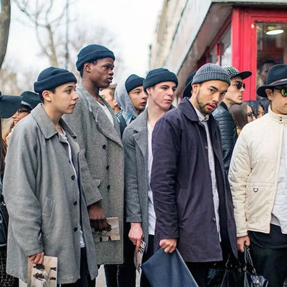 Rimiut Strickmütze für Herren & Damen Mützen Wolle Mode Einfache Warme Mütze Beanies Einfarbig Herbst Winter Mütze Trendiger Stil
