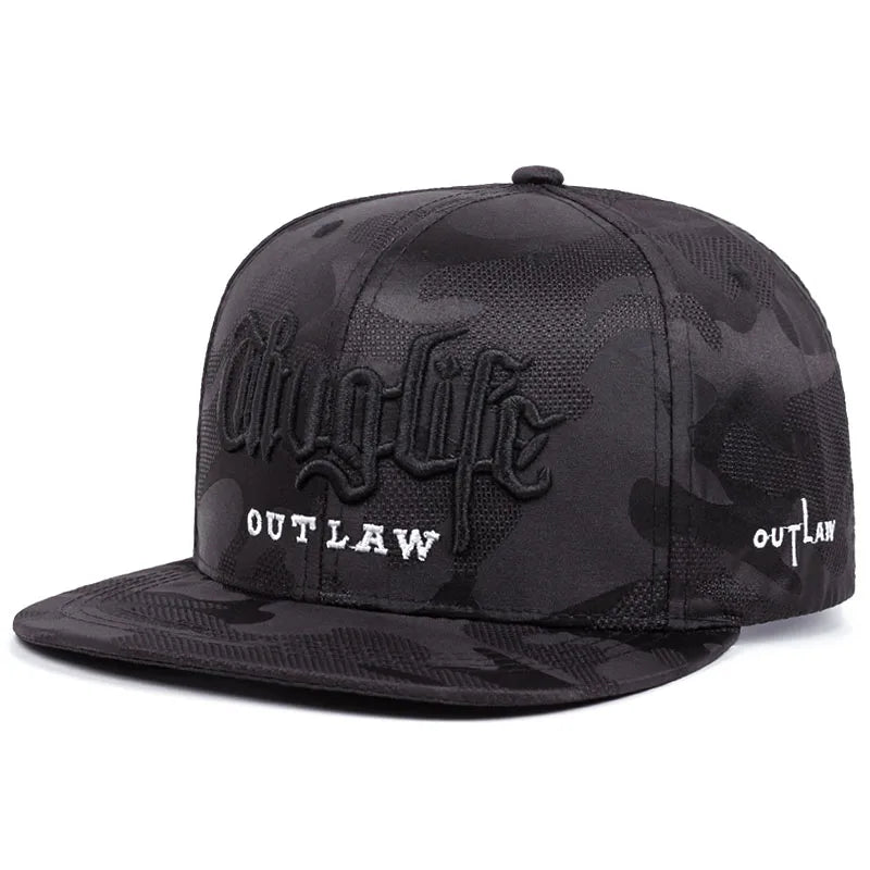 Fashion Flat Brim Embroidered Sunshade Baseball Hat