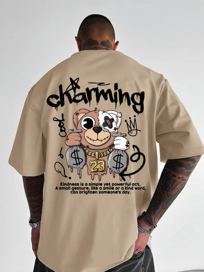 Men's Teddy Bear Money Print T-Shirt | Street Style