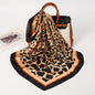 Luxury Print Satin Silk Square Scarf for Women Shawl Hijab Neckerchief Female Hair Ribbon Headband Fashion Wrap Bandana 2023 New