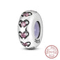 Charm 925 Sterling Silver Pink Pendant Charm Fit Original Charm Bracelet Necklace Beads DIY Jewerlry Accessories