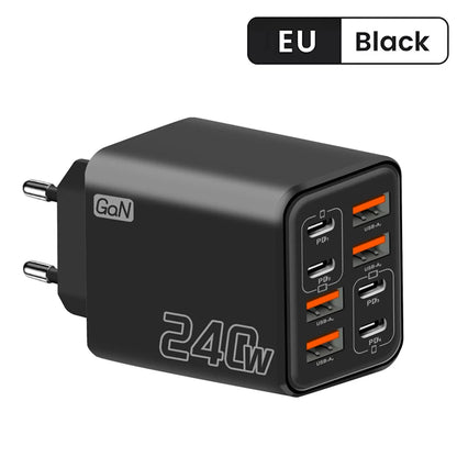 240W GaN USB-C Charger 8-in-1 Fast Charging